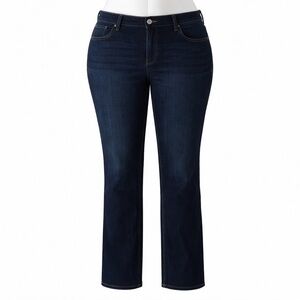 Size 16 Curve Appeal Women’s Stretch Jeans Curvy Fit Straight Denim Blue Comfort